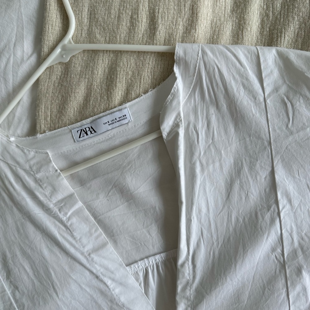 Zara white beach cover up